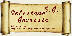 Velislava Gavrišić vizit kartica
